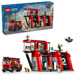 Fire Station with Fire Truck - Lego City