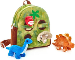 11" Dinosaur Backpack with 4 Dinosaur Stuffies