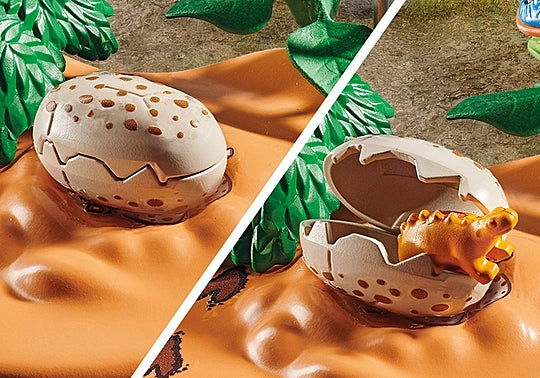 Stegosaurus Nest with Egg Thief - Playmobil Dinos – The