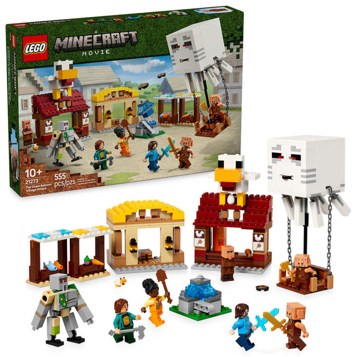 The Ghast Balloon Village Attack - Lego Minecraft Movie