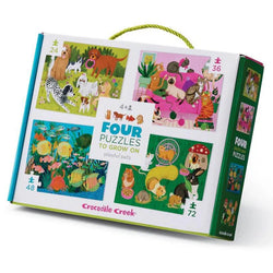 Playful Pets - 4 Puzzles - 24/36/48/72pc - Crocodile Creek