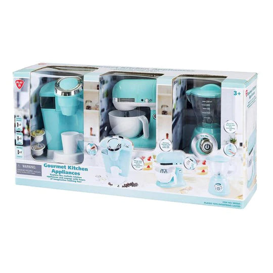 Playgo Classy Kitchen Appliance Trio Blue The Rocking Horse Shop