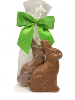 6" Traditional Chocolate Bunny - Assorted Colour ribbons