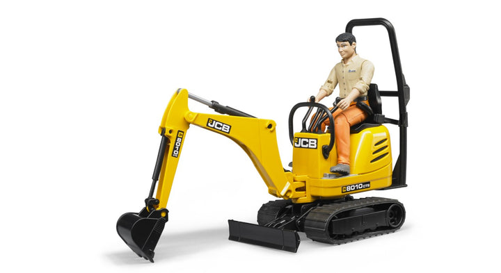 JCB Micro Excavator 8010 CTS and Construction Worker - Bruder