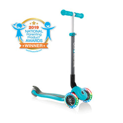 Globber Primo Foldable Scooter with Lights Teal