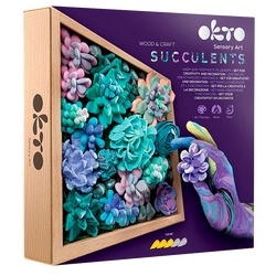 Succulents - Tenderness - Wood and Clay Sensory Art Set
