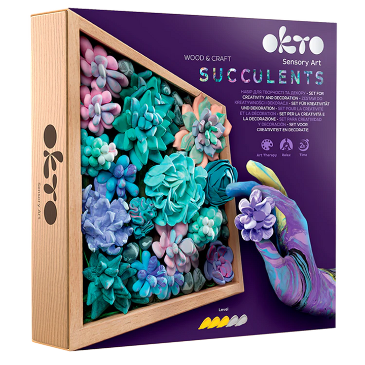 Succulents - Tenderness - Wood and Clay Sensory Art Set