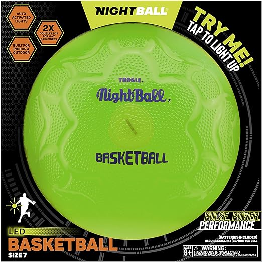 NightBall Light-Up LED Basketball Green - Tangle