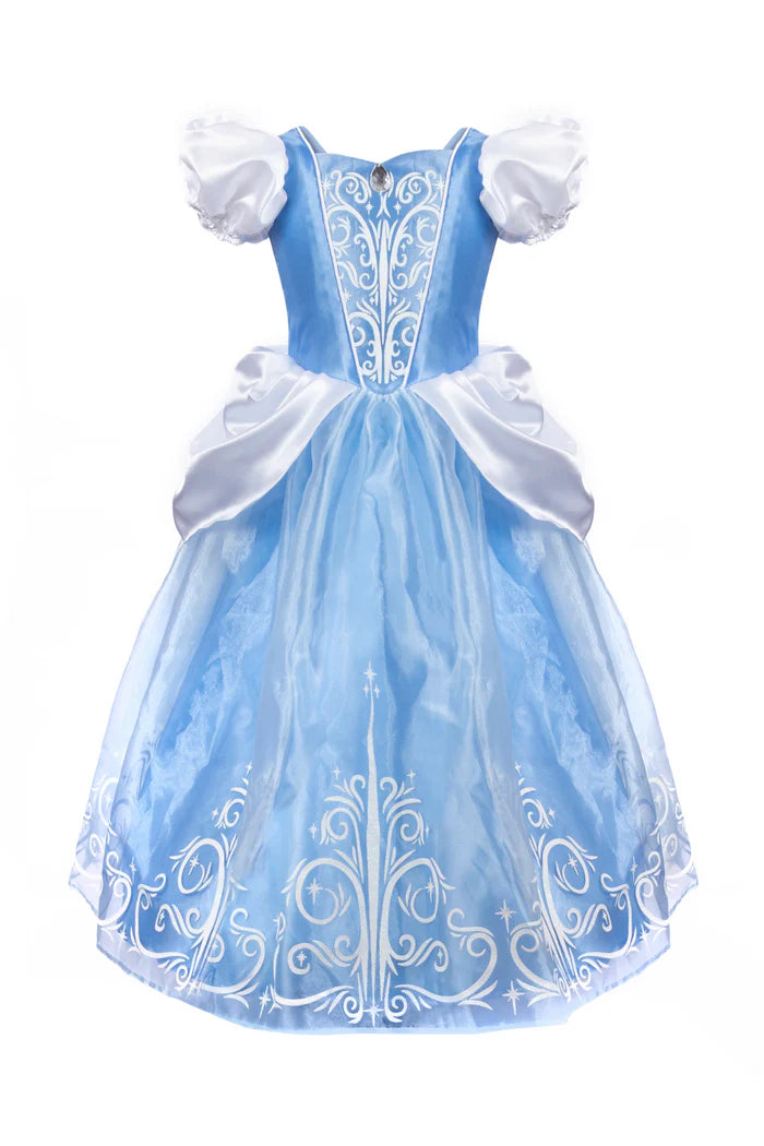 Once Upon A Princess Glass Slipper Dress Sz 5-6 Great Pretenders