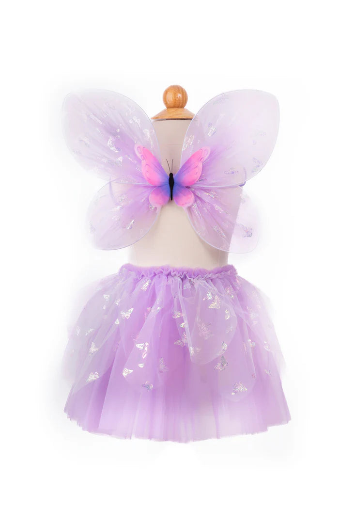 Flutter Butterfly Skirt & Wings, Lilac Sz 4/6