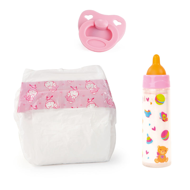 Deluxe Doll Accessory Set - Milk Bottle, Pacifier & Diaper