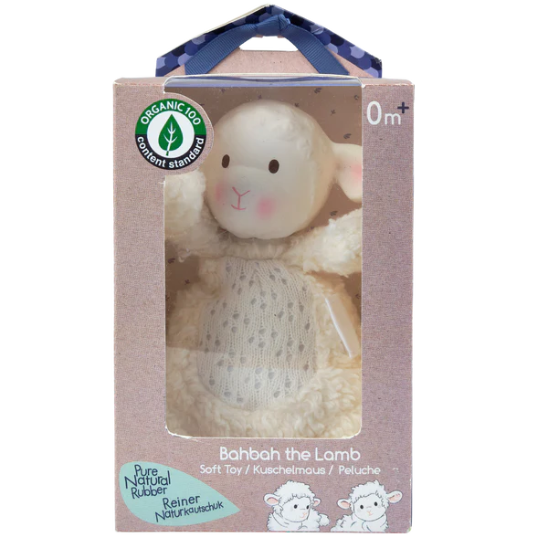 Bahbah the Lamb with Natural Rubber Teether Head