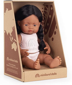 Miniland Indigenous Girl Doll 15"