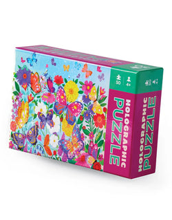Butterflies - 50pc Holographic Foil Puzzle - Crocodile Creek