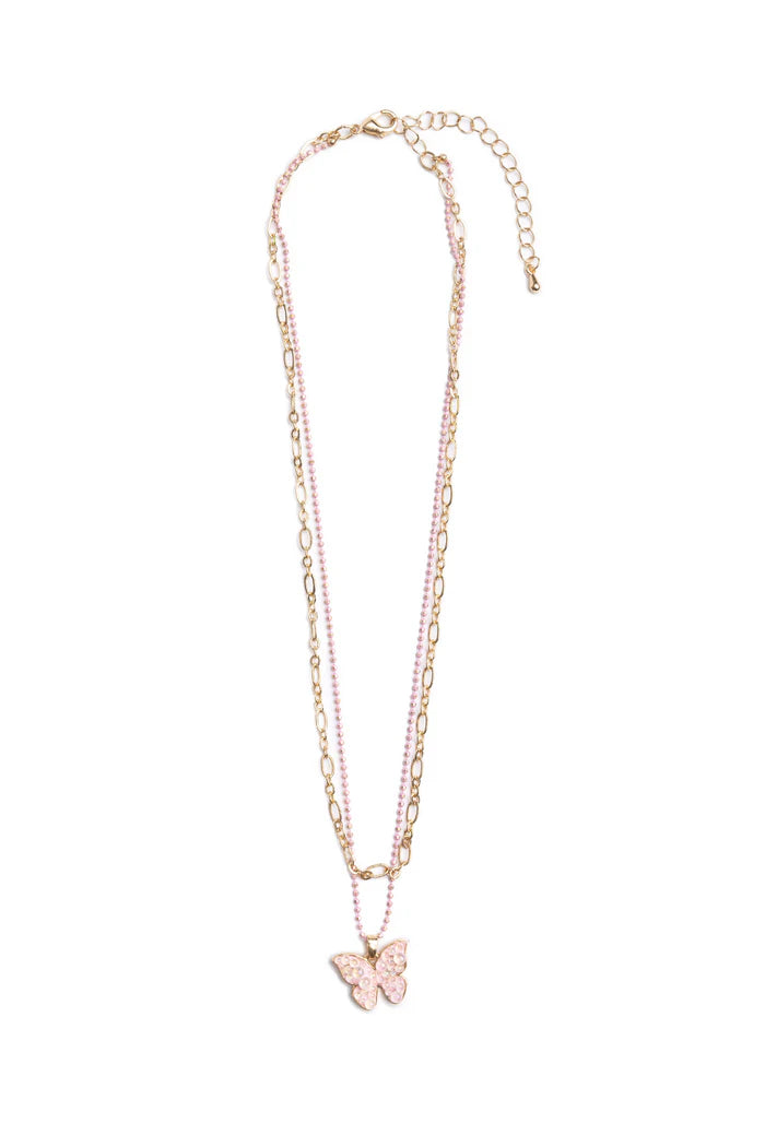 Boutique Chic Bubbly Butterfly Necklace - Great Pretenders