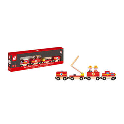 Wooden Magnetic Firefighter Train Set