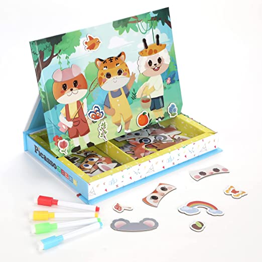 120pc Magnetic Animal Sticker Puzzle Book