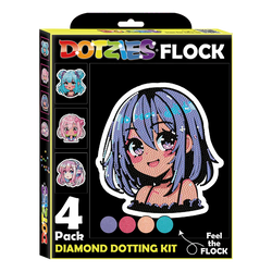 Neon Anime Girls - Diamond Dot Kit by Dotzies Flock