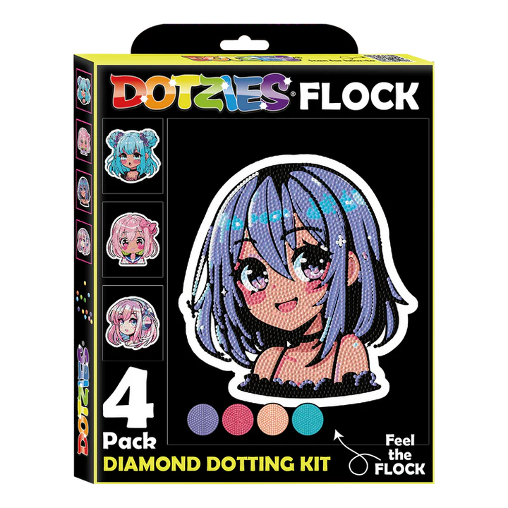 Neon Anime Girls - Diamond Dot Kit by Dotzies Flock