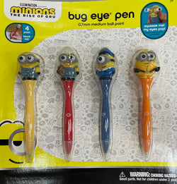 Minions 4pk Bug Eye Pens