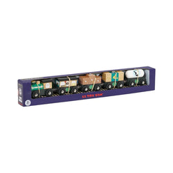 Great Green Train & Goods Wagons - Wooden Train Set