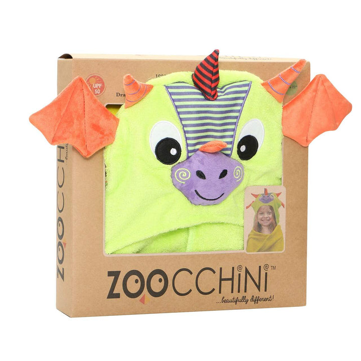 Drool Dragon Hooded Towel Zoocchini 2YR+