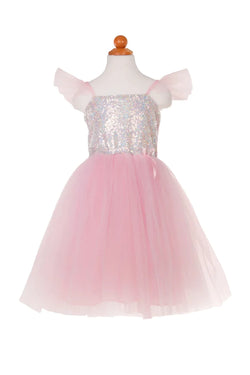 Sequins Princess Dress Sz 5-6 Silver