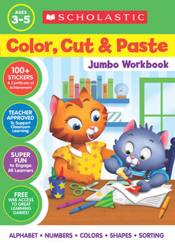 Color, Cut and Paste Jumbo Workbook (2023) - Scholastic