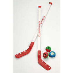 Street Hockey Set - 2 Sticks, 2 Balls, 1 Puck