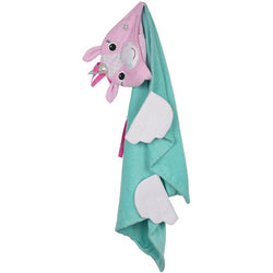 Kids Plush Hooded Bath Towel Allie Alicorn 2Y+
