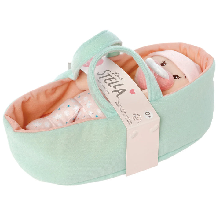 Love, Stella My First Doll Peach & Bassinet - Manhattan Toy