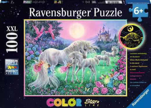 Unicorns in the Moonlight 100pc Puzzle - Ravensburger