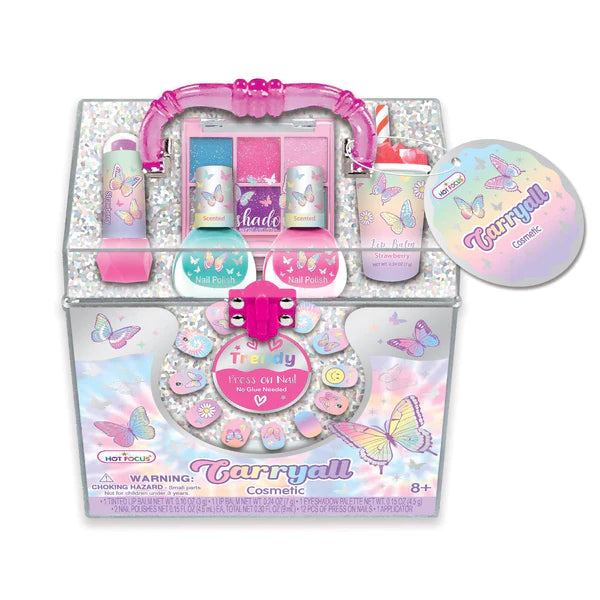 Tie Dye Butterfly Carry All Cosmetic Set