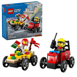 Pizza vs Fire Truck Race Car Pack - Lego City