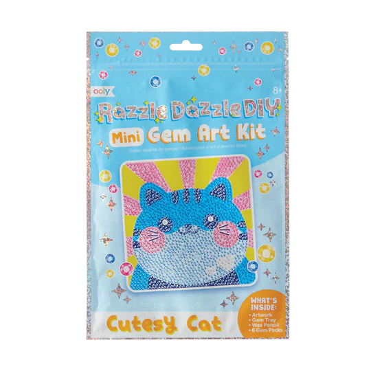 Cutesy Cat Mini Gem Art Kit - Razzle Dazzle