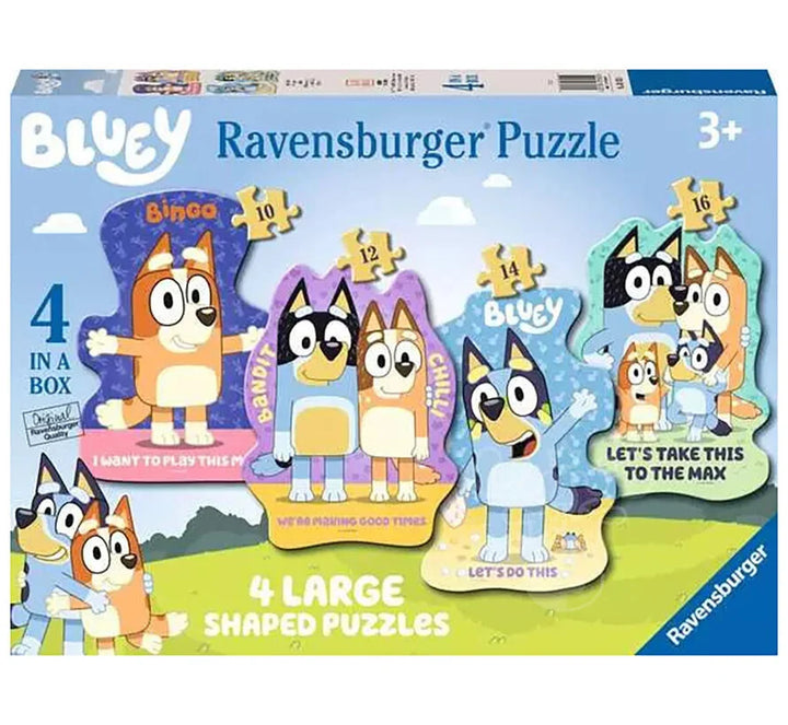 Bluey 4 Large Shaped Puzzles - 10/12/14/16pc - Ravensburger