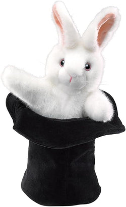 Rabbit In Hat Puppet - Folkmanis