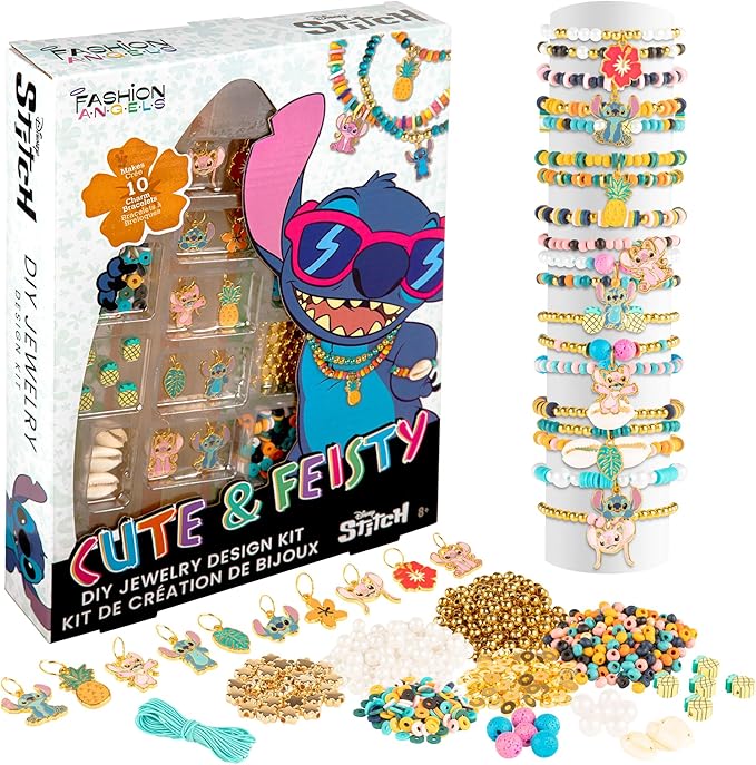Stitch Cute & Fiesty Charm Jewelry Set