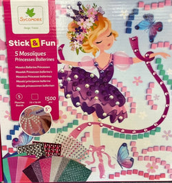 Stick'N Fun - 5 Large Mosaics Ballerina Princess
