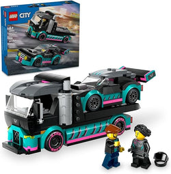 Race Car and Car Carrier Truck - Lego City