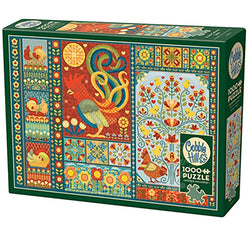 Scandi Chicken Quilt 1000pc - Cobble Hill