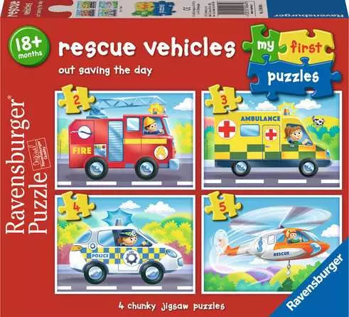 Rescue Vehicles 2/3/4/5pc My First Puzzles - Ravensburger