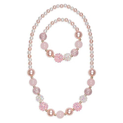 Pearly Pink Bracelet & Necklace Set