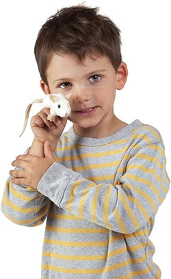 Mini White Mouse Finger Puppet