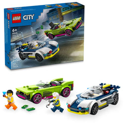 Police Car and Muscle Car Chase - Lego City