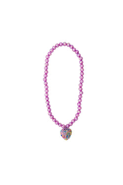 Rockin Heart Necklace Purple