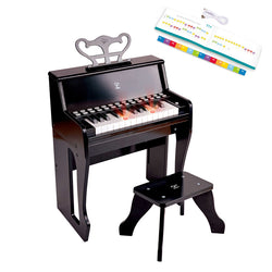 Learn with Lights Piano & Stool Black - Hape