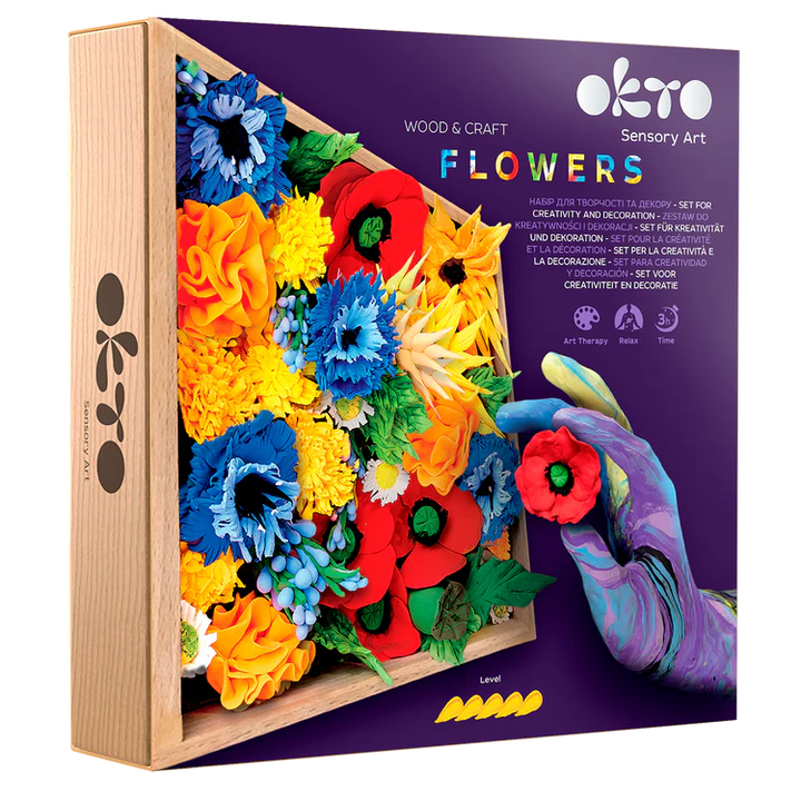 Flowers - Freedom - Wood and Clay Sensory Craft Kit - Okto