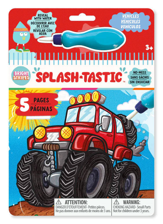 Splash-Tastic Vehicles Magic Reveal Pad - Bright Stripes