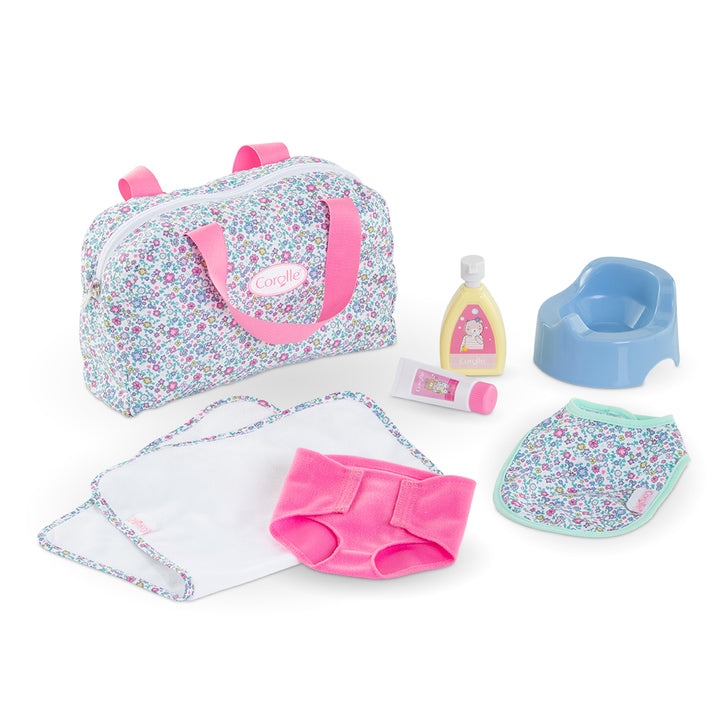 Flowered Changing Bag & Accessories for 14